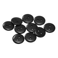 NäHknöPfe, 12,5 Mm, 2 LöCher, Kunstharz, Rund, BastelknöPfe, Schwarz, 10 StüCk