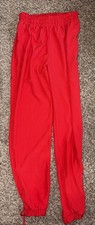 Five Dancewear Adult L Red Ruched Side Pants Elastic Cuffs