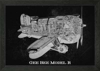 Gee Bee Model R Framed Wall Art Poster Canvas Print Picture
