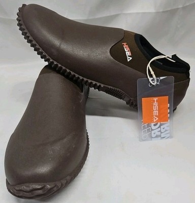 Hisea Waterproof Rain Water Shoes Men's Size 8  Brown Keep Warm Dry