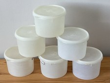 Six Authentic Tupperware Vintage Storage “Rounds “ Container With Lids