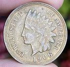 1906 INDIAN HEAD Cent - VERY NICE - FULL LIBERTY - 3 DIAMONDS - (HIGH GRADE) L80