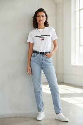 Alexander Wang White Short Sleeve New York Logo Cotton XS T-shirt NWT $225 MSRP