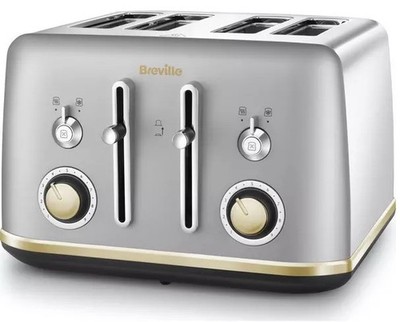 Breville Mostra 4-Scheiben-Toaster | VVT929 | silber/gold | neu eingebaut