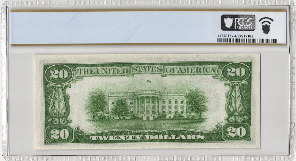 Fr.2055-G 1934A Chicago $20 Federal Reserve Note PCGS Choice Uncirculated 64 - Image 2 of 2