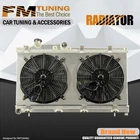 Aluminum Radiator With Fan Shroud For Impreza WRX 08-14 Subaru H4 2.5 2Row 13091