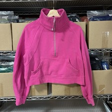 Lululemon Pink Scuba Oversized Funnel Neck Half Zip Sweatshirt Women  s Sz XS/S