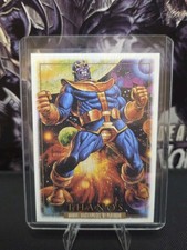 2024 Upper Deck SkyBox Marvel Masterpieces ’92 Platinum Wood THANOS #83