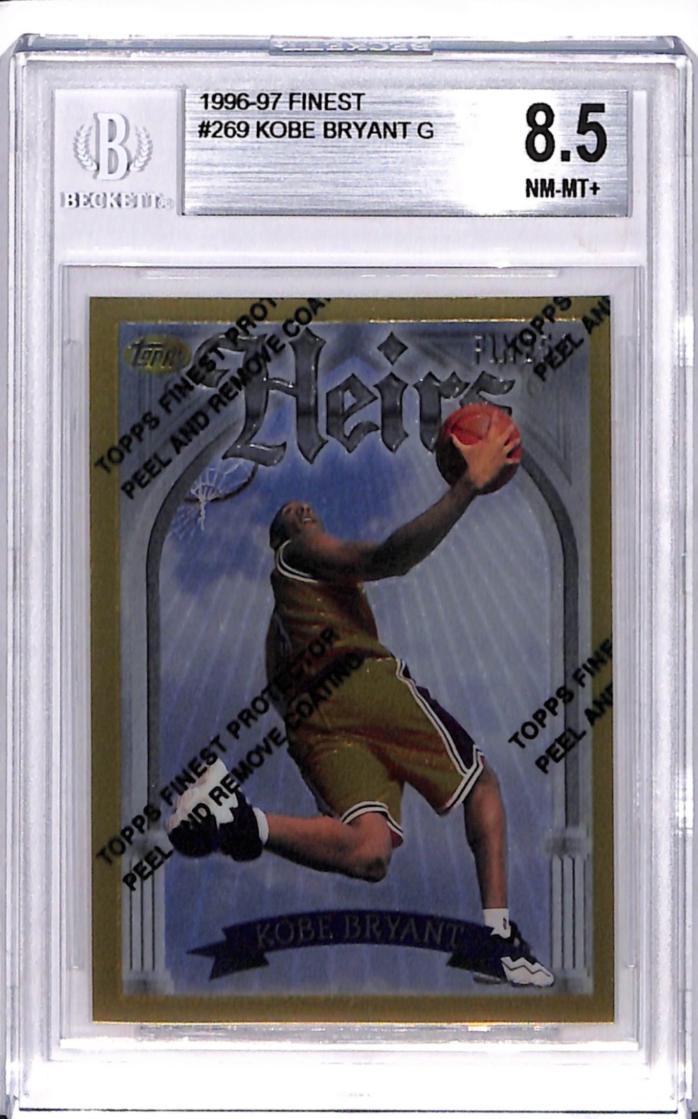Kobe Bryant 1996 Topps Finest #269 Gold - Base (No Coating) Price