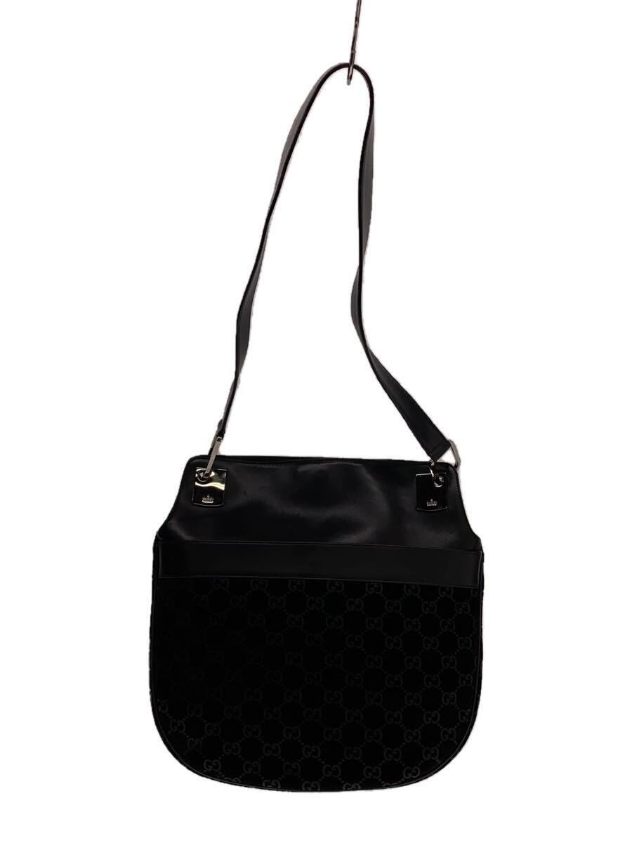 GUCCI Black Suede Shoulder Bag 001 3307
