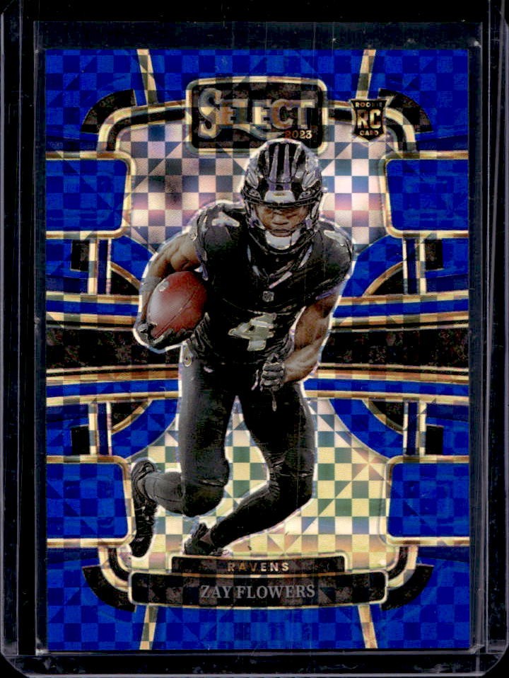 2023 Select Zay Flowers RC Blue Prizm Rookie Concourse #/199 Ravens