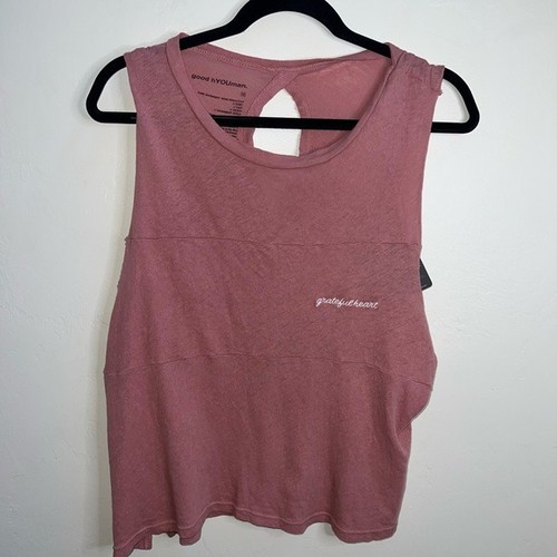 $78 Good hYOUman Mauve Woman's Grateful Heart Tank top 100% Cotton
