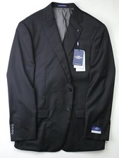 Giacca blazer tuta uomo Hart Schaffner Marx vestibilità classica 44 L nero tinta unita elasticizzato