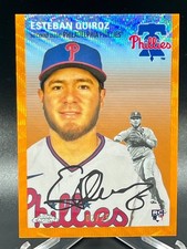 2023 TOPPS CHROME PLATINUM ESTEBAN QUIROZ ORANGE WAVE REFRACTOR /25 PHILLIES 176