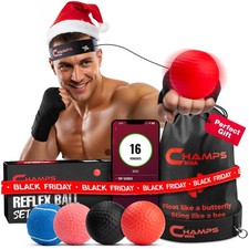 Boxing Reflex Ball Set of 4 with App&ndash; Boxing Ball MMA Gear of with Varying Weigh