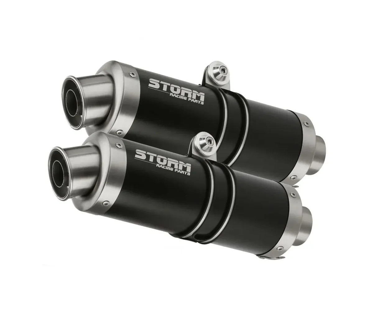 Exhaust Storm by Mivv Mufflers Gp Nero Steel for Kawasaki Z 1000 2014 > 2016