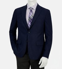 Tommy Hilfiger Men's Blue Modern-Fit Solid Weave Sport Coat Jacket Size 38R