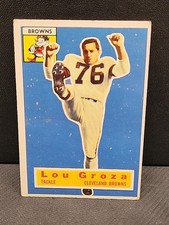 1956 Topps Football Card #9 Lou Groza, Cleveland Browns