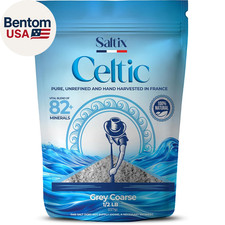 Grey Coarse Sea Salt 1/2 Lbs 8Oz from the Celtic Region of France, 100 Natura