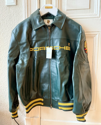 Aimé Leon Dore x Porsche - Leather Jacket - Green - MEDIUM - NEW