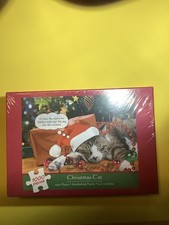 Christmas Cat Holiday 1000 Piece Interlocking Puzzle 30X20 Funny Humor Sealed