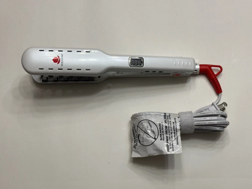 Plancha voluminizadora de cabello Voloom 1 1/2" blanca perla OIPW15 ¡Probada funcionando perfectamente! Foto 3 de 4