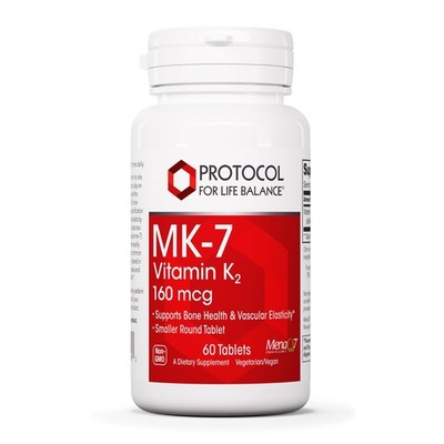 PROTOCOL FOR LIFE BALANCE MK-7 Vitamin K2 160mcg - VIT K 60 Count (Pack of 1) 