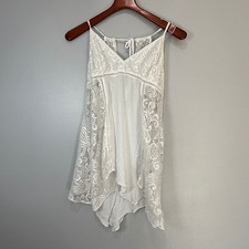 Linea Donatella White Lace Babydoll Chemise V-Neck Lingerie Large wedding fairy