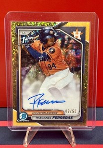 2024 Bowman Chrome Pascanel Ferreras 1st Auto Mini Gold Diamond #2/50 - Astros