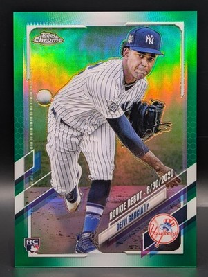 2021 Topps Chrome Update Deivi Garcia Rookie Green Refractor /75 - New York
