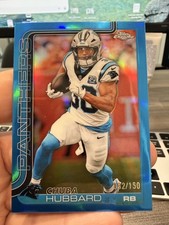 2025 Topps Chrome Chuba Hubbard True Blue Refractor /150