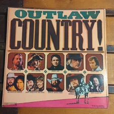 Outlaw Country Vinyl LP Record- Nelson, Cash, Jones, Rich, Coe, Dalton, Daniels