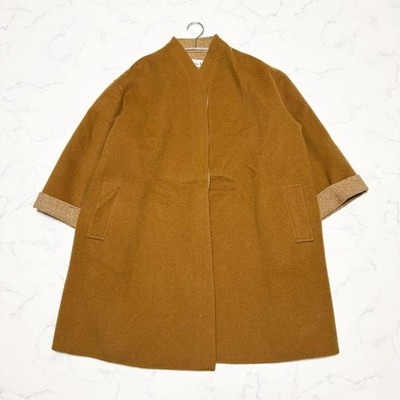 Christian Dior Teddy Bear Coat Camel Vintage Long Coat Size 9 from Japan used 1F