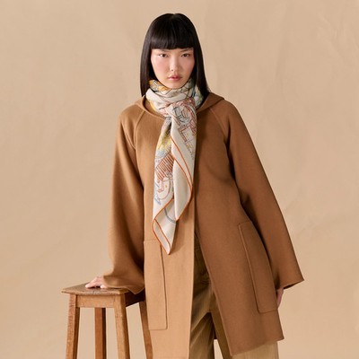 ☆HERMES☆ スカーフ シフォン カレ140 デコパージュ ブラウン. ☆HERMES☆ スカーフ シフォン カレ140 デコパージュ ブラウン. HERMES