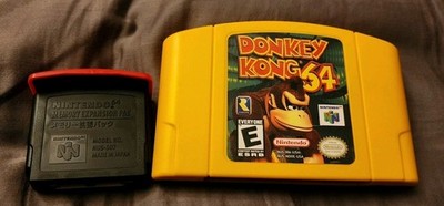 N64 Donkey Kong 64 w/ Expansion Pak Authentic Nintendo Game Cartridge Working