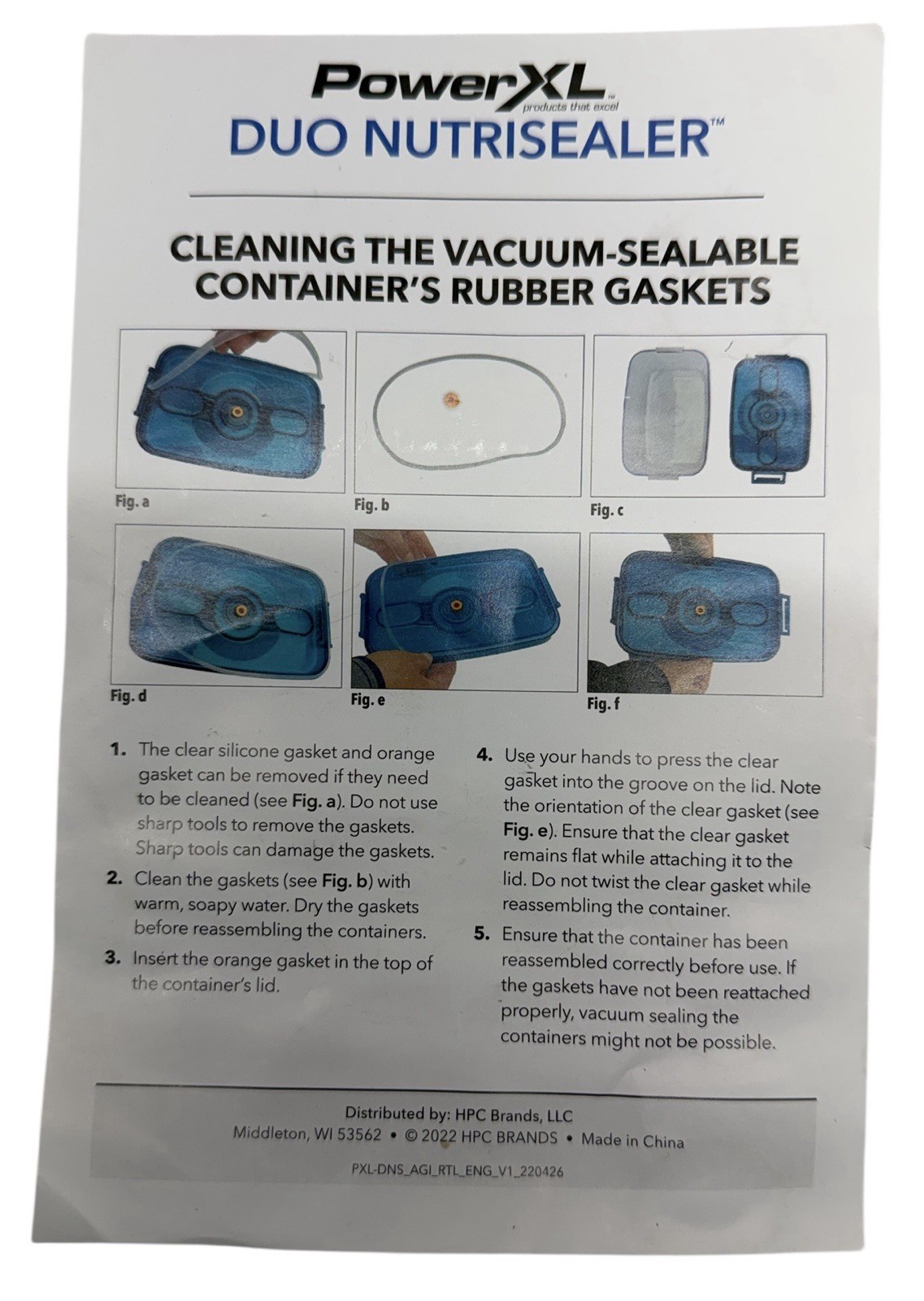 PowerXL Duo Nutrisealer Large & Small Containers w/ Vacuum Lid Sealers