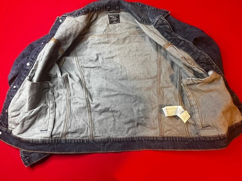 Giacca jeans denim Abercrombie & Fitch camionista donna blu invecchiato taglia small - Foto 5 di 7