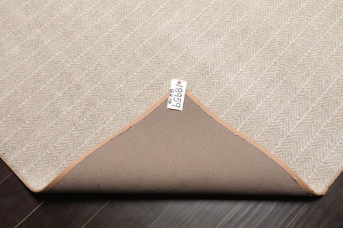 LoomBloom Multi Size Beige Hand Tufted Berber Herringbone New Zealand Wool Rug - Picture 25 of 82
