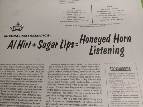 Al (He's the King) Hirt - Sugar Lips (vinyl LP 1964) RCA Victor LSP-2965 STEREO - Picture 10 of 12