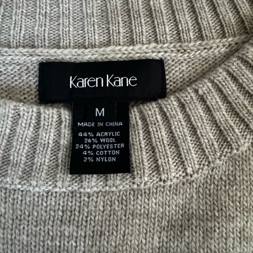 Karen Kane Sweater Women's Medium Wool Blend Crewneck Aztec Southwestern Boxy - 第 2/9 張圖片