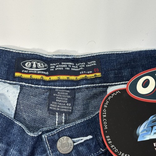 Vintage One Tough Brand OTB Y2K Baggy Skater Shorts Jorts Denim Size 40 NWT - Picture 14 of 15