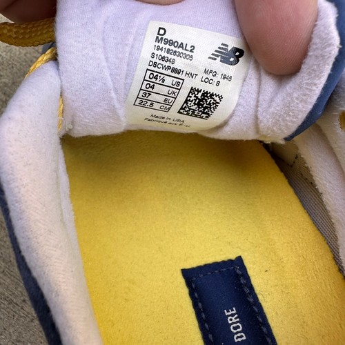 Size 4.5 New Balance Aimé Leon Dore x 990v2 Made in USA Heritage Meets 92 93 95 - Picture 10 of 10