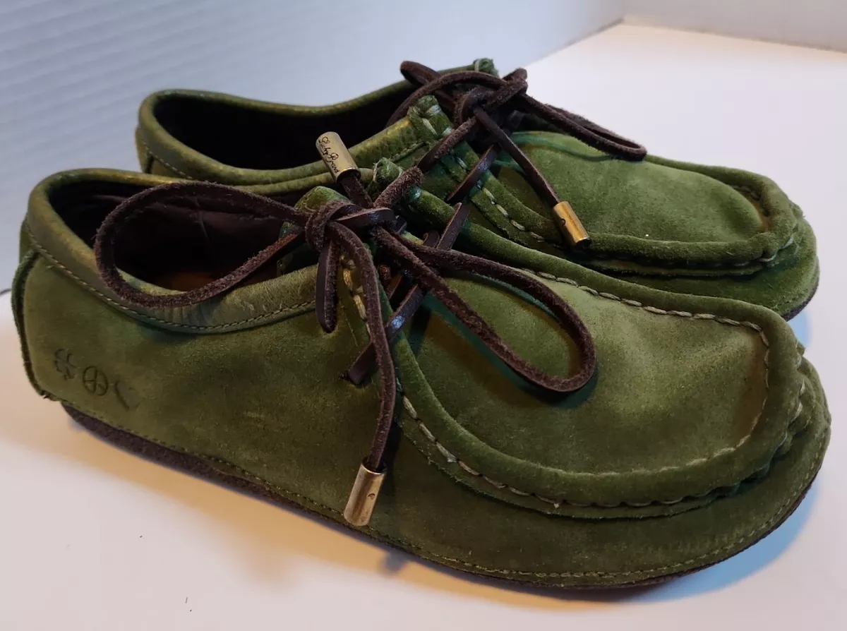 Lucky Brand Vintage Y2K Suede Chukka Wallabee Booties Green Size 7M/37  UNIQUE