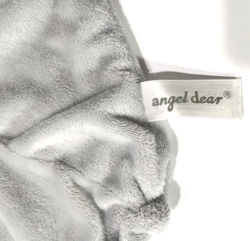 Angel Dear Security Blanket Lovey Elephant Plush Grey Knotted 12x12 Inch - Picture 8 of 8