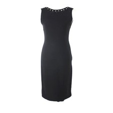 Gianni Versace Couture 1998 Studded Silk Mini Dress Donatella Black Size 40