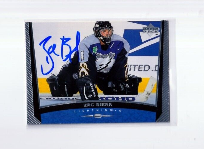 ZAC BIERK autographed SIGNED '98/99 TAMPA BAY LIGHTNING 
