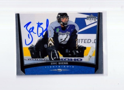 ZAC BIERK autographed SIGNED '98/99 TAMPA BAY LIGHTNING 