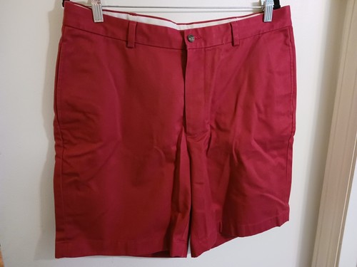 Brooks Brothers W36 Mens Red Chino Shorts 346 Advantage Side Back Pockets