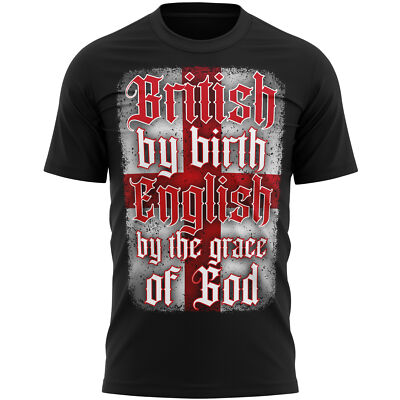 British by Birth T-Shirt Spruch St George's Day Geschenk für Ihn Georges Herren