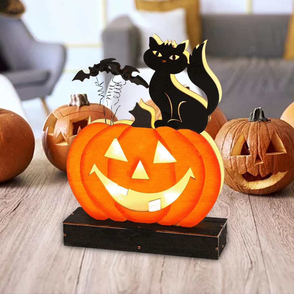 Halloween Kürbis Puppen Schmuck Gold - Deko Für Baum & Garten